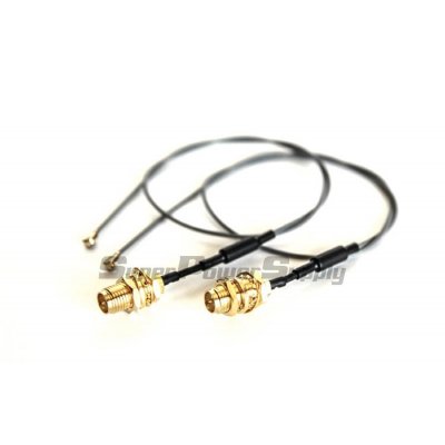 Super Power Supply® 2 x 8in / 20cm Mini PCIe U.FL / IPEX to RP-SMA Antenna WiFi Wireless WAN Pigtail Cable