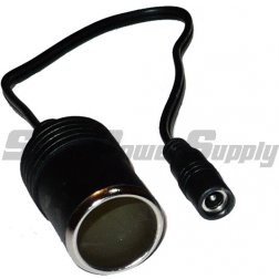 Super Power Supply® Car Cigarette Lighter Female Socket to Barrel Connector Plug Adapter