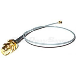 Super Power Supply® 20 x 8in / 20cm Mini PCIe U.FL / IPEX to RP-SMA Antenna Bulkhead Pigtail Cable for Wireless Routers