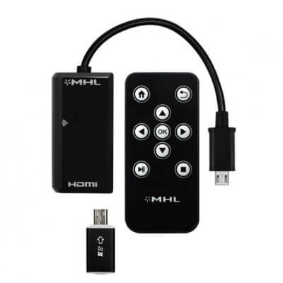 Super Power Supply® MHL to HDMI TV Adapter Remote Controller for Samsung Galaxy S3 I9300/S4 I9500 I9505