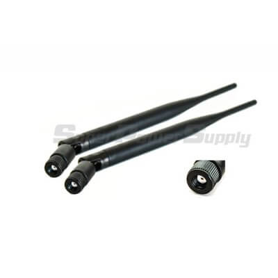 Super Power Supply® 2 x 6dBi 2.4GHz 5GHz Dual Band WiFi RP-SMA Antenna