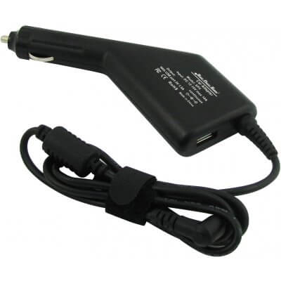 Super Power Supply® DC Laptop Car Adapter Charger Cord with USB port for HP Probook Lq166aw Xu064ua 8560p 90 Watt Notebook Netbook Battery Plug