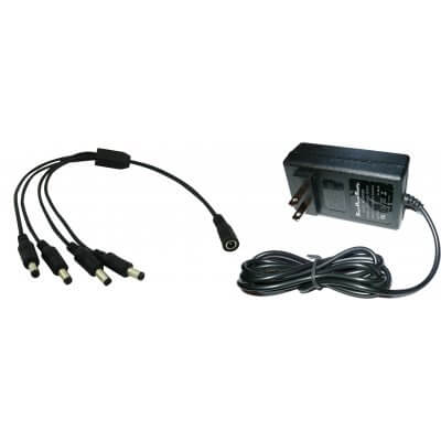 Super Power Supply® 12V AC / DC Adapter For CCTV Security Camera with 4 Port Individual Channel Connectors